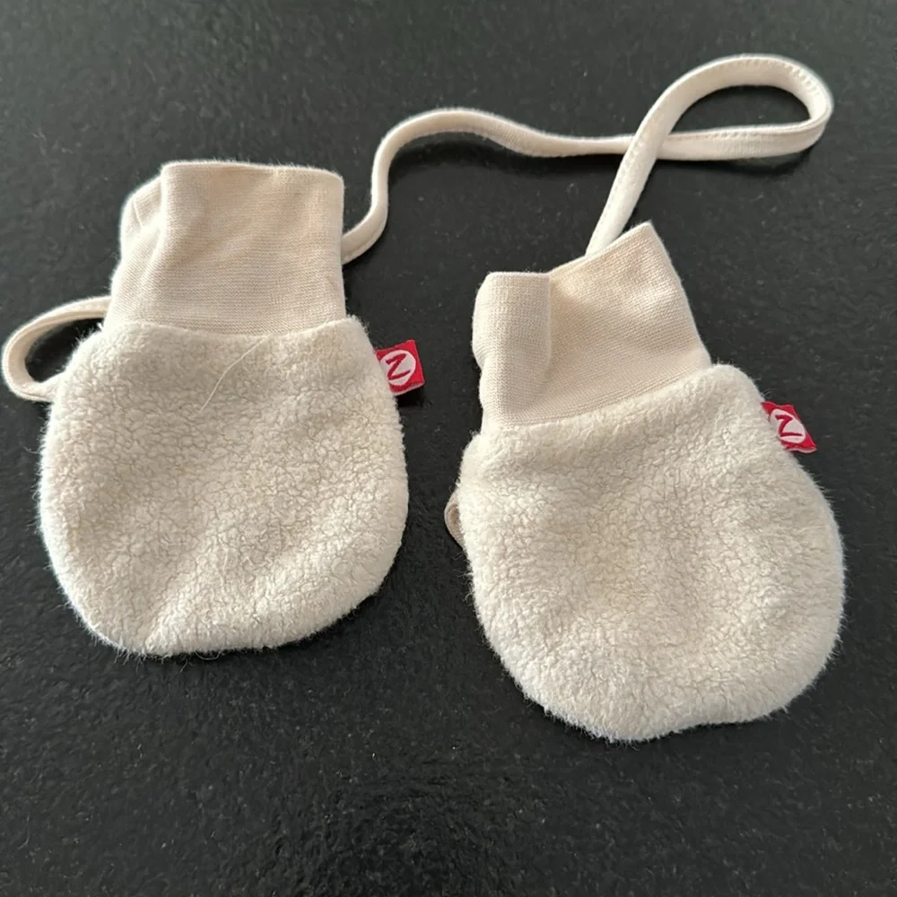 Zutano Cozie fleece mittens -cream